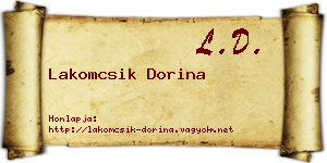 Lakomcsik Dorina névjegykártya